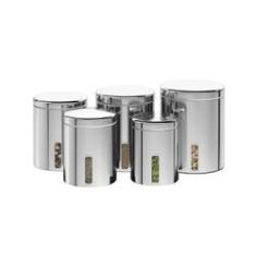 Imagem de Conjunto 5 Potes Para Mantimentos Inox Com Visor Brinox