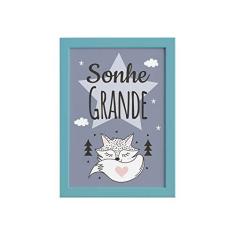 Imagem de Quadro Decoração Escandinava Raposinha Moldura  22x32cm