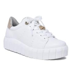 Imagem de Tenis Via Marte Feminino Branco Casual Flatform