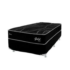 Imagem de Cama Box Solteirão Bonno Gold Style Black Molas Ensacadas 108X198x70cm