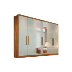 Imagem de Guarda Roupa 6 Portas E 6 Gavetas C Espelho Robust Plus Freijo Fendioff Novo Horizonte