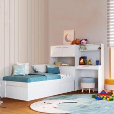 Imagem de Cama Infantil Istambul 2 Portas 1 Gaveta Branco - Art In Móveis