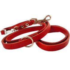 Imagem de Coleira para cachorro Dogs My Love 6 Way de couro multifuncional europeu, chumbo Schutzhund ajustável 49"-94" de comprimento, 5/8" de largura (15 mm)