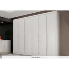 Imagem de Guarda Roupa Casal 6 Portas 8 Gavetas Coimbra - Móveis Novo Horizonte -Branco
