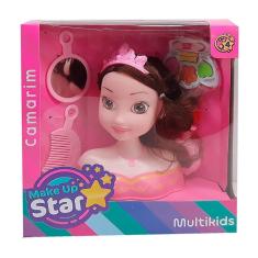 Imagem de Boneca Mini Busto Camarim Make Up Star Morena BR1503 - Multikids