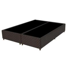 Imagem de Base Para Cama Box Casal Queen Size Bipartido 158cm Poliéster Bordado