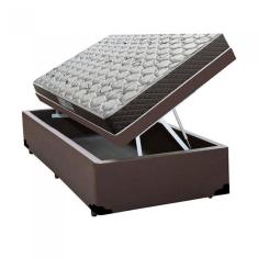 Imagem de Cama Box Baú Solteiro Colchão Mola Bonnel Acolchões + Box Sintético 69x88x188