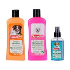 Imagem de Kit Shampoo E Condicionador Colônia - Cachorro E Gato Neutro Sanol Dog