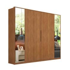 Imagem de Guarda-Roupa Casal com 2 Espelhos Atrice 6 PT 6 GV Amêndola