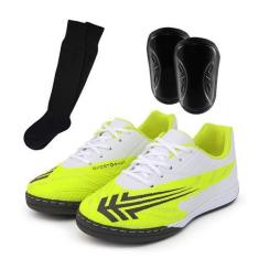 Imagem de Kit Tênis Futsal Infantil Chuteira Criança Solado Costurado com Meião 