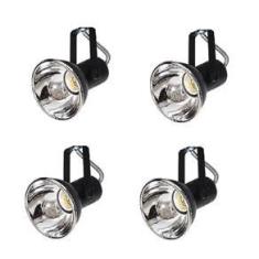 Imagem de Kit 4 Spot Trilho Perfilado Eletro Calha Par20 Bulbo Ol5