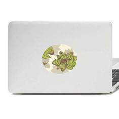 Imagem de Adesivo de notebook com emblema de vinil e tinta de planta marrom verde