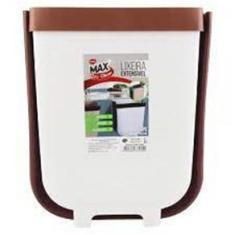 Imagem de Lixeira Retrátil Extensível Dobrável Portas Gaveta Pia