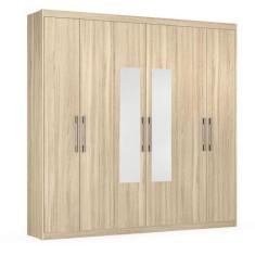 Imagem de Guarda Roupa Casal 6 Portas Capital C/ Espelho 64170Es Avena Touch Dem