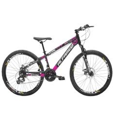 Imagem de Bicicleta Aro 26 Alfameq Atake Câmbios Importados 21v Vmaxx Preto Rosa