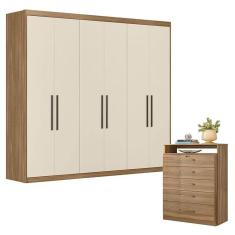 Imagem de Cômoda Triunfo e Guarda Roupa Casal Venice 62580 Amendola Touch Off White - Demóbile