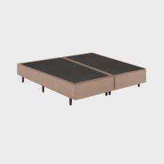Imagem de Base Box Bipartida Queen 79x198x37cm Mannes Bege