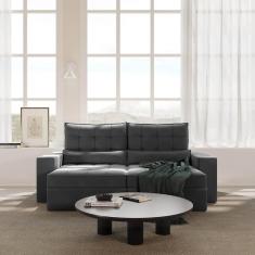 Imagem de Sofá Retrátil e Reclinável 3 Lugares 230cm Embaúba Extra Cabecasa Madeiramadeira Cinza Diamante