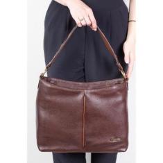 Imagem de Bolsa de ombro em couro liso Flávia-Feminino