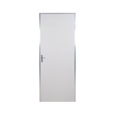 Imagem de Kit Porta de Madeira Lisa 212x95cm com Batente de Alumínio 3,6cm Ecomadeiral MGM Branca