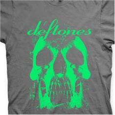 Imagem de Camiseta Deftones Chumbo e Verde em Silk 100% Algodão