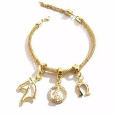 Imagem de Pulseira Country Cavalo Ferradura Aparecida Folheado 18k