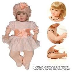 Imagem de Bebê Reborn Silicone Loira Ana Laura Salmão Cegonha Dolls
