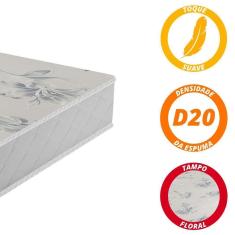 Imagem de Cama Box Solteiro Colchão De Supreme 88X188X50Cm Branco