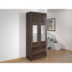 Imagem de Guarda-Roupa Solteiro Com Espelho 4 Portas 2 Gavetas Teresina - Rodmóv