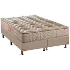 Imagem de Cama Box Queen: Colchão Espuma Paropas D33 Pasquale + Base Crc Suede C