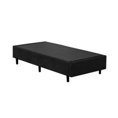 Imagem de Cama Box Solteiro Belos Sonhos Suede Preto 40x88x188