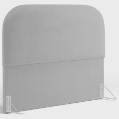 Imagem de Cabeceira Cama Box Casal 140cm Orgânica Lanna W01 Bouclê Cinza - Lyam Decor
