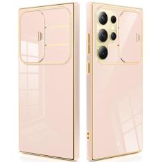 Imagem de CAPRARO Capa para Samsung Galaxy S24 Ultra com capa para câmera, [1 protetor de tela e capa de câmera deslizante] Capa protetora à prova de choque de grau militar para S24 Ultra capa de 6,7 polegadas,