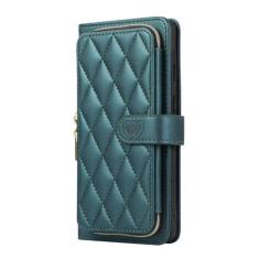 Imagem de Capa de telefone carteira de couro com cordão crossbody para Samsung Galaxy S24 S23 Ultra S22 Plus S21 S20 FE S10 Capa flip com corda de pulso, verde, para Samsung S20 FE 4G 5G