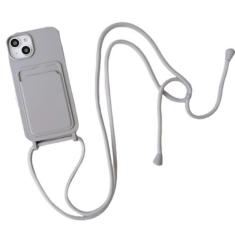 Imagem de Capa de telefone com cordão crossbody para iPhone 15 14 13 12 11 Pro Max SE X XR XS Max 7 8 Plus Capa de silicone líquido, GY, para iPhone 11Pro Max