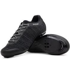 Imagem de Tommaso Strada Aria Knit Lace Up Dual Compatível Ciclismo Tênis e Bundle, SPD, Delta, Preto, Preto, 10