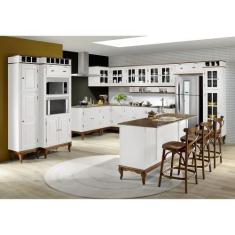Imagem de Cozinha Modulada Completa De Madeira Hannover - Branca - Linz