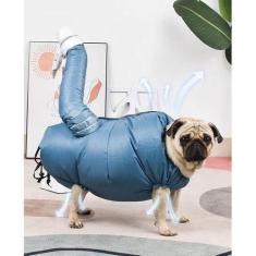 Imagem de Secador De Cachorro Pet Banho Roupa Saco Dog Dryer Tosa - oem, Azul