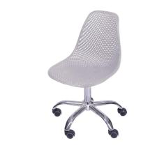 Imagem de Cadeira Giratória Eames Colmeia Polipropileno Fendi Base Rodizio Cromada