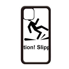 Imagem de Caution Slippery Black Symbol para iPhone 12 Pro Max Capa para Apple Mini Mobile Case
