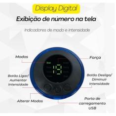 Imagem de Massageador Portátil Recarregável Dor Pescoço Coluna Pernas - Mbr