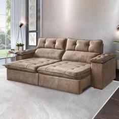 Imagem de Sofá Retrátil E Reclinável 4 Lugares 290cm Vancouver Bege - Kasacomigo