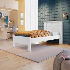 Imagem de Cama Solteiro 22cm X 107cm X 105cm Maite Branco
