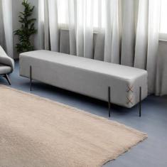 Imagem de Recamier Banco Luxo Eros Sala de Estar Cinza