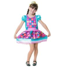 Imagem de Fantasia Festa Junina Vestido Menina Avental Infantil  De 2 À 8 Anos -