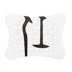 Imagem de Escrivaninha de osso com sobrenome chinês, moldura de quebra-cabeça para decoração de imagem