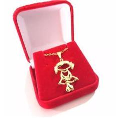 Imagem de Colar Menina Filha Delicada Com Caixinha Folheada a Ouro 18k