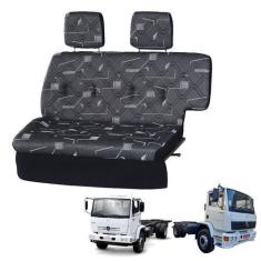 Imagem de Sofá Cama Caminhão Mercedes 1718 / 1723 Cara Chata Cinza - Pampa
