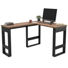 Imagem de Mesa Para Computador em L Chess F04 Preto/Solanum - Mpozenato