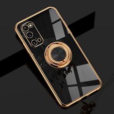 Imagem de Capa de silicone revestida para Samsung Galaxy S22 S23 Ultra S20 FE S21 Plus Note 20 10 A52 S10 A53 A52S A72 5G Capa com suporte de anel, preta, para Samsung Note 9